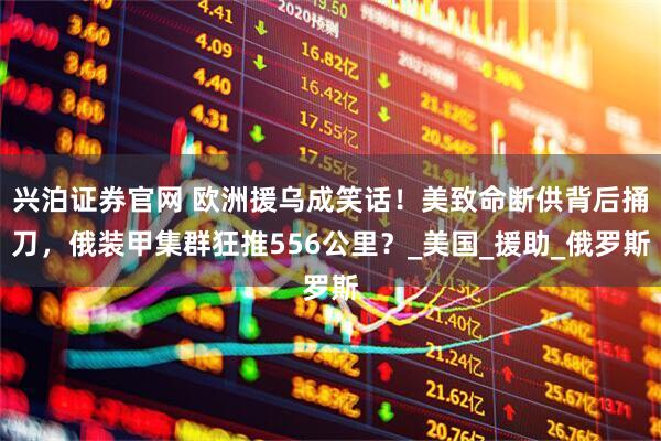 兴泊证券官网 欧洲援乌成笑话！美致命断供背后捅刀，俄装甲集群狂推556公里？_美国_援助_俄罗斯